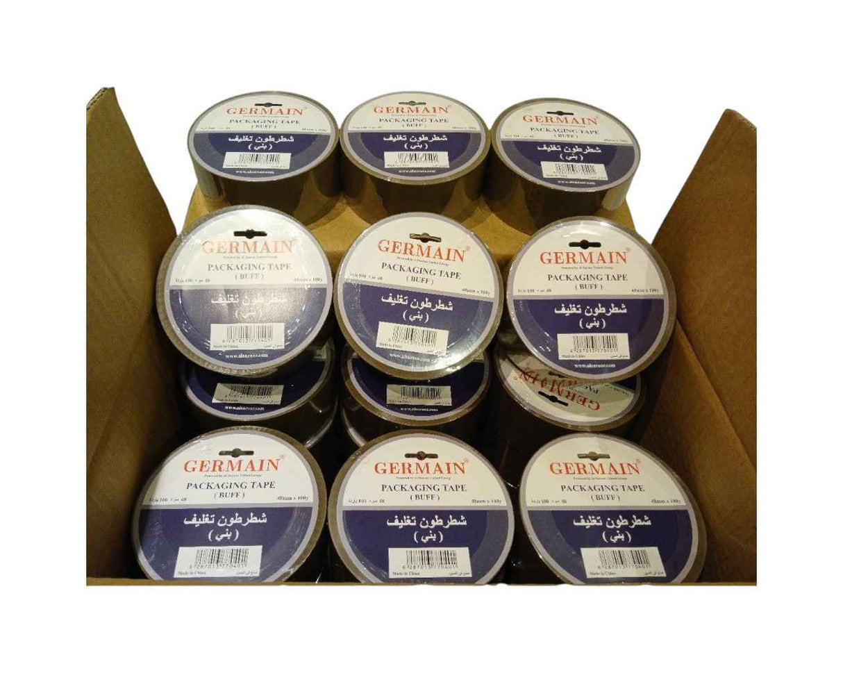 GERMAIN Packaging Tapes | Brown, BOX(30 rolls) - Al Suroor Markets
