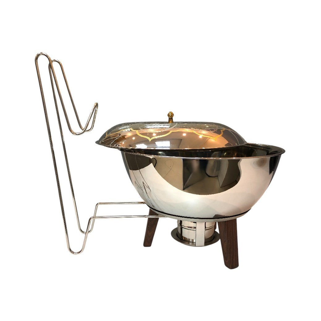 Pradib Sana Gold Buffet Warmer Silver (Pattern 1) – 7 Liters 012-0717