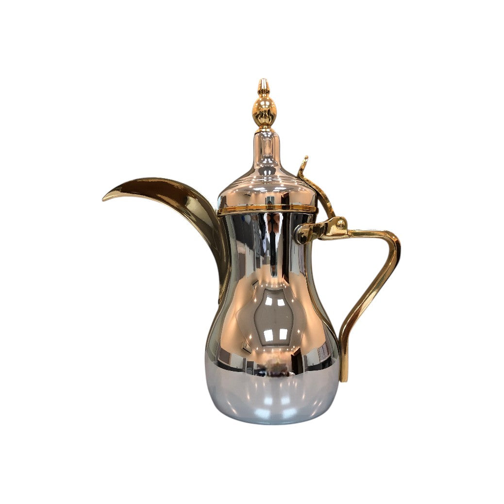 Dallah Saif Plus Coffee Pot No. 1 Gold Silver Size 40 (1 L) Ounce 008-0067