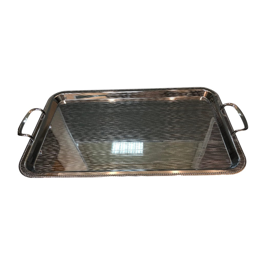 Saif Plus Serving Tray Large Set of 3 pieces – Chrome 016-0077