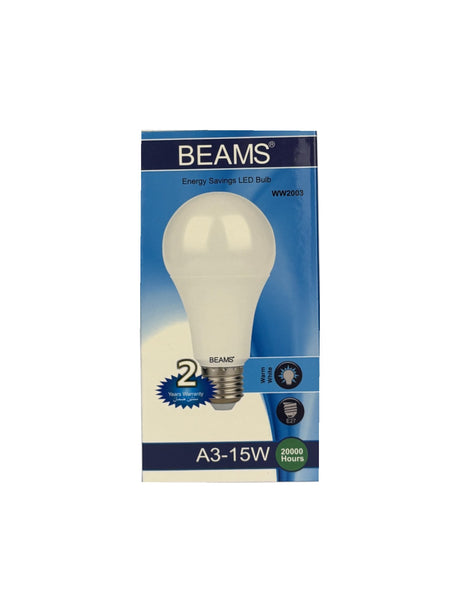 بيمز | مصباح LED | A3 - ١٥ واط | E27 | ٣٠٠٠ كلفن - أبيض دافئ