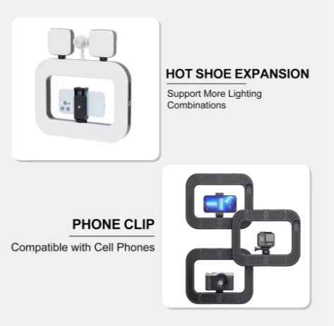 20W Selfie Portable Phone Rechargeable Ring Light | Adjustable Fill Light with Bluetooth | Tripod Light Stand for Live Stream