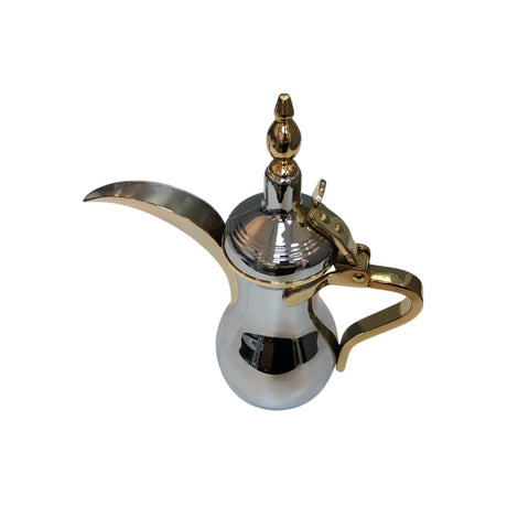 Dallah Saif Plus Coffee Pot No. 1 Gold Silver Size 26 (0.7 L) Ounce 008-0065