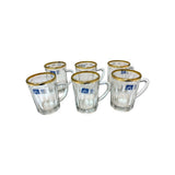 Saif Plus Gold Shahi teacup 1 set, 6 pieces 002-0002