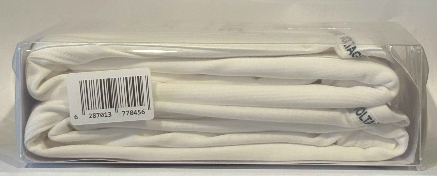 VOLTAGE V-Neck T-Shirts | Modern Cotton Stretch | 95% Cotton 5% Spandex | White | 2-Pack - Al Suroor Markets