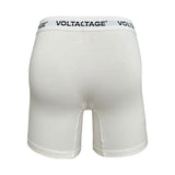 VOLTAGE Boxer Briefs | Modern Cotton Stretch | Classic Fit | 95% Cotton 5% Spandex | White | 3-Pack