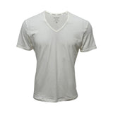 VOLTAGE V-Neck T-Shirts | Modern Cotton Stretch | 95% Cotton 5% Spandex | White | 2-Pack